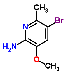 5-Bromo-3-methoxy-6-methylpyridin-2-amine Structure