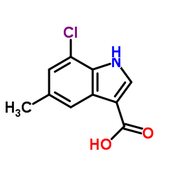 7-氯-5-甲基-1H-吲哚-3-羧酸结构式