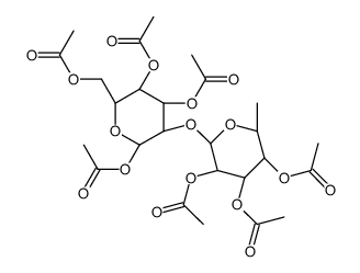 [(2R,3R,4S,5R)-3,4,6-triacetyloxy-5-[(2S,3R,4R,5S,6S)-3,4,5-triacetyloxy-6-methyloxan-2-yl]oxyoxan-2-yl]methyl acetate结构式