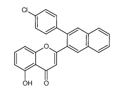 2-[3-(4-chlorophenyl)naphth-2-yl]-5-hydroxychromone结构式