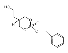 trans-2-benzyloxy-5-(2'-hydroxyethyl)-1,3,2-dioxa-2-oxophosphorinane结构式