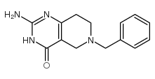 2-氨基-5,6,7,8-四氢-6-(苯基甲基)吡啶并[4,3-d]嘧啶-4(3H)-酮结构式