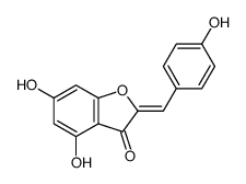 (Z)-2-(4-hydroxybenzylidene)-4,6-dihydroxybenzofuran-3(2H)-one Structure