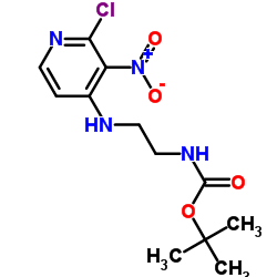 tert-butyl N-[2-[(2-chloro-3-nitropyridin-4-yl)amino]ethyl]carbamate Structure