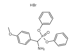 diphenyl [(amino)(p-methoxyphenyl)methyl]phosphonate hydrobromide Structure