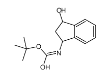 (3-羟基-2,3-二氢-1H-茚-1-基)氨基甲酸叔丁酯结构式