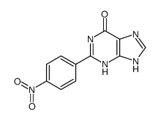 2-(4-nitrophenyl)-3,7-dihydropurin-6-one结构式