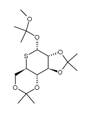 (3aR,4S,5aR,9aS,9bS)-4-((2-methoxypropan-2-yl)oxy)-2,2,8,8-tetramethylhexahydro-[1,3]dioxolo[4',5':4,5]thiopyrano[3,2-d][1,3]dioxine Structure