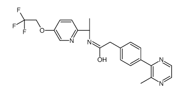 2-[4-(3-甲基吡嗪-2-基)苯基] -N-[(1R)-1-[5-(2,2,2-三氟乙氧基)吡啶-2-基]乙基]乙酰胺结构式