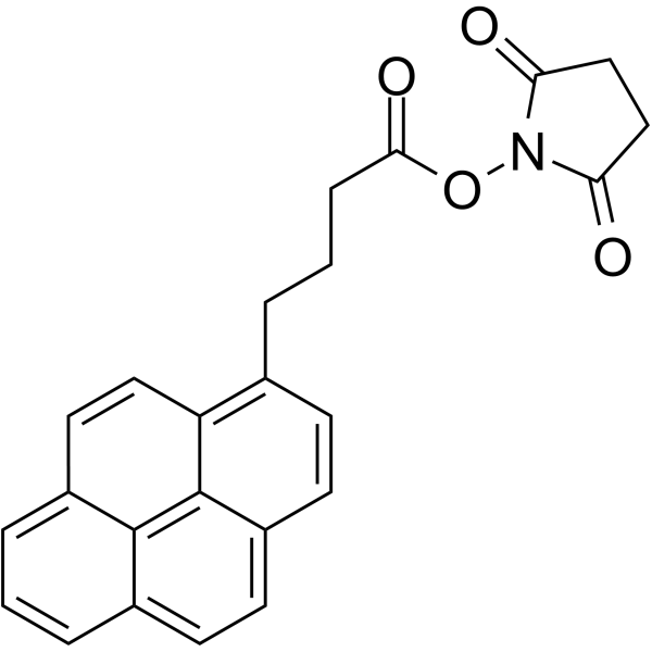 1-芘丁酸N-羟基琥珀酰亚胺酯结构式