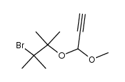 2-Bromo-2,3-dimethyl-3-[(1-methoxy-2-propyn-1-yl)oxy]butane Structure