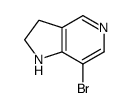 7-溴-1H,2H,3H-吡咯并[3,2-c]吡啶结构式
