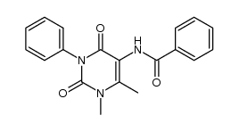 5-Benzamido-1,6-dimethyl-3-phenyluracil结构式