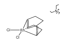 tetraethyl ammonium [Rh(cyclooctadiene)(C10H9N3)2] Structure