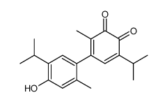 4-(4-hydroxy-5-isopropyl-2-methylphenyl)-6-isopropyl-3-methyl-3,5-cyclohexadiene-1,2-dione Structure