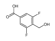 3,5-二氟-4-(羟甲基)苯甲酸结构式