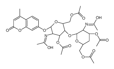 4-Methylumbelliferyl 4-Deoxy--D-chitobiose Peracetate结构式