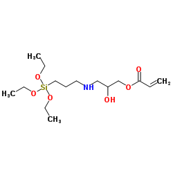 N-(3-丙烯酰氧基-2-羟丙基)-3-氨丙基三乙氧基硅烷结构式