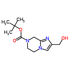 2-(羟基甲基)-5,6-二氢咪唑并[1,2-a]吡嗪-7(8H)-甲酸叔丁酯结构式