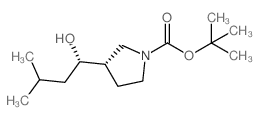 (S)-3-((s)-1-羟基-3-甲基丁基)吡咯烷-1-羧酸叔丁酯结构式
