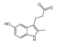 2-methyl-3-(2-nitroethyl)-1H-indol-5-ol结构式