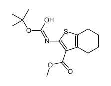 2-叔丁氧基羰基氨基-4,5,6,7-四氢-苯并b噻吩-3-羧酸甲酯结构式