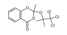 2-methyl-2-((1,1,1-trichloro-2-methylpropan-2-yl)oxy)-4H-benzo[d][1,3]dioxin-4-one结构式