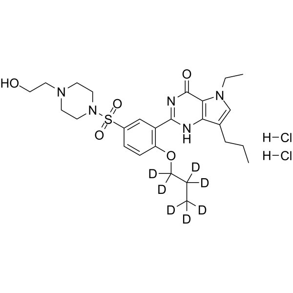 Mirodenafil-d7 dihydrochloride Structure