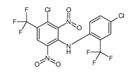 3-chloro-N-[4-chloro-2-(trifluoromethyl)phenyl]-2,6-dinitro-4-(trifluoromethyl)aniline Structure