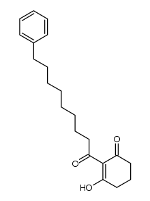 3-hydroxy-2-(9-phenylnonanoyl)cyclohex-2-enone Structure