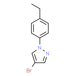 4-溴-1-(4-乙基苯基)-1H-吡唑结构式