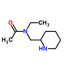 N-Ethyl-N-(2-piperidinylmethyl)acetamide结构式
