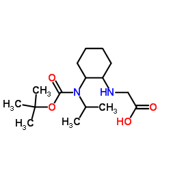 N-[2-(Isopropyl{[(2-methyl-2-propanyl)oxy]carbonyl}amino)cyclohexyl]glycine Structure