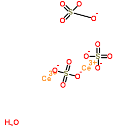 Cerium(III) sulfate n-hydrate structure
