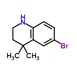6-溴-4,4-二甲基-1,2,3,4-四氢喹啉结构式