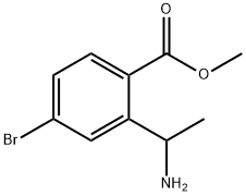 2-(1-Amino-ethyl)-4-bromo-benzoic acid methyl ester Structure