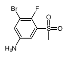 3-bromo-4-fluoro-5-methylsulfonyl-aniline Structure