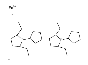 1,1-双[(2R,5R)-2,5-二乙基膦酰基二茂铁]结构式