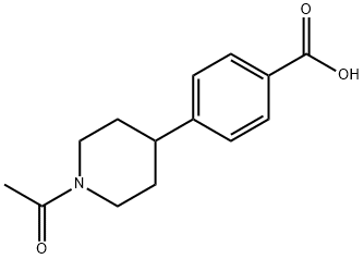 4-(1-乙酰哌啶-4-基)苯甲酸结构式