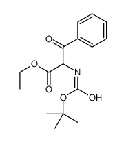 2-tert-Butoxycarbonylamino-3-oxo-3-phenyl-propionic acid ethyl ester Structure
