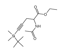 ethyl 2-acetamido-5-(tert-butyldimethylsilyl)pent-4-ynoate结构式
