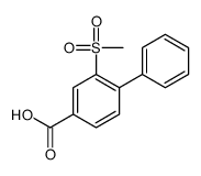 3-methylsulfonyl-4-phenylbenzoic acid Structure