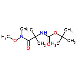 2-Boc-氨基-N-甲氧基-N-甲基-异丁酰胺结构式
