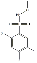 2-溴-4,5-二氟-N-甲氧基苯磺酰胺结构式