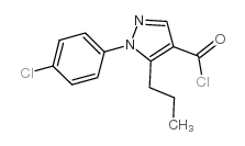 1-(4-氯苯基)-5-丙基-吡唑-4-羰酰氯结构式