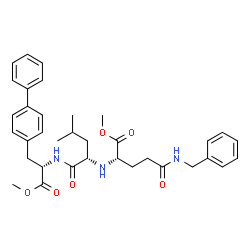 L-Alanine, 3-[1,1-biphenyl]-4-yl-N-[N-[1-(methoxycarbonyl)-4-oxo-4-[(phenylmethyl)amino]butyl]-L-leucyl]-, methyl ester, (S)- (9CI)结构式