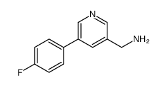 (5-(4-fluorophenyl)pyridin-3-yl)methanamine structure