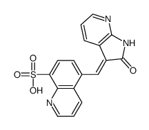 8-Quinolinesulfonic acid,5-[(1,2-dihydro-2-oxo-3H-pyrrolo[2,3-b]pyridin-3-ylidene)methyl]- Structure
