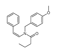 N-[(4-methoxyphenyl)methyl]-N-(2-phenylethenyl)butanamide结构式