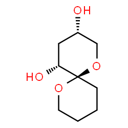 1,7-Dioxaspiro5.5undecane-3,5-diol, (3.alpha.,5.alpha.,6.beta.)- structure